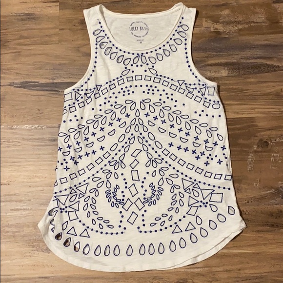 Lucky Brand Tops - LUCKY BRAND embroidered tank top